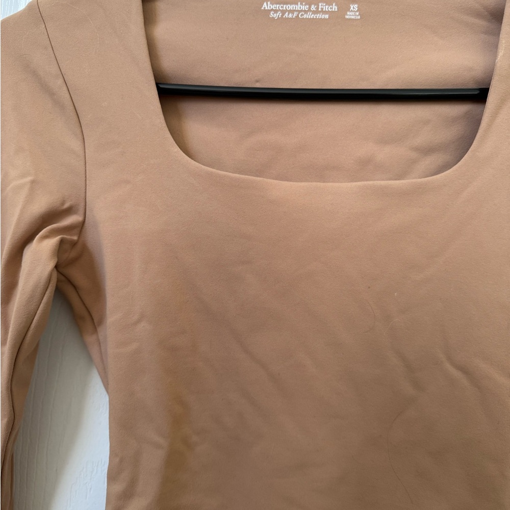Abercrombie & Fitch Women's Beige Long Sleeve Top